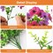Artificial Hanging Flowers for Outdoors, 2 Pcs Fake Hanging Plant Spring(Light Purple Red)